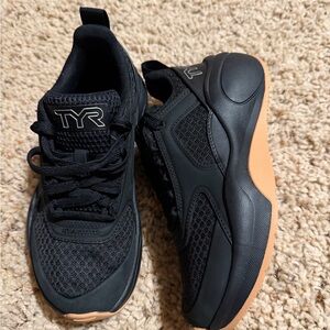 TYR Black Sneakers with Tan Soles